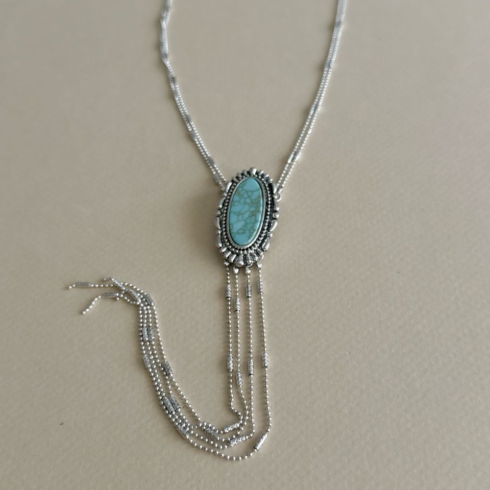 Boho Turquoise Necklace N1826 - Picture 5 of 6